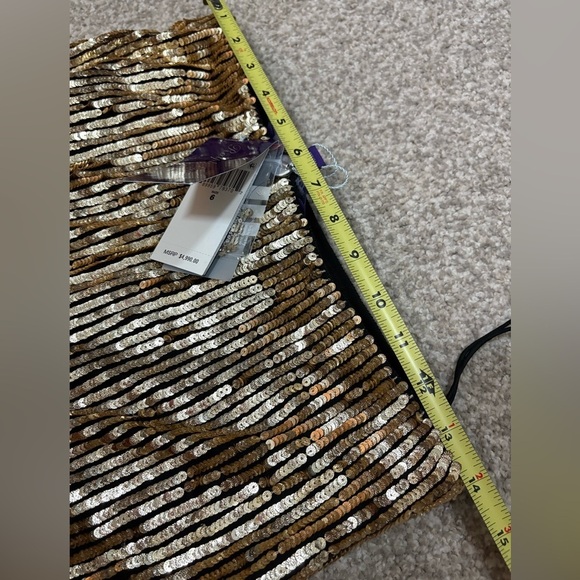 Ralph Lauren Collection Embellished Tulle Pants Metallic Sequin Sheer Gold 6 $5K - Picture 16 of 17